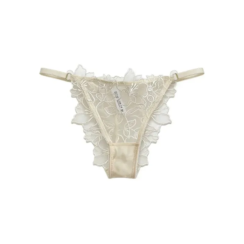 Set reggiseno imbottito con busto piccolo | Set di biancheria intima in pizzo ricamato e rete con morbido ferretto, comoda demi cup, mutandine sexy Tushy in PP
