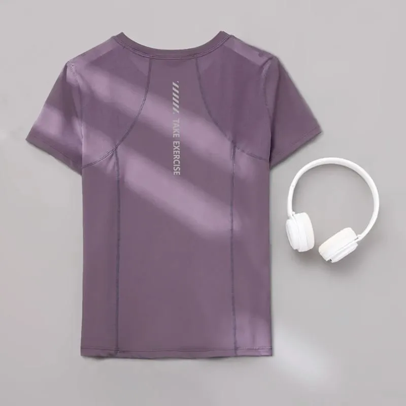 Women's Quick Dry Sports T-Shirt Loose Fit Running Shirts Short Sleeve Tee Breathable Gym Summer Technical T-Shirt Sport