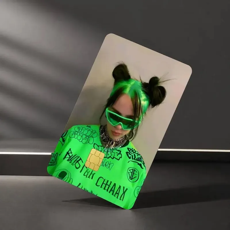Musician Billie E-Eilish Sticker Film Tape Skin for Credit Card Debit Card Waterproof Stickers