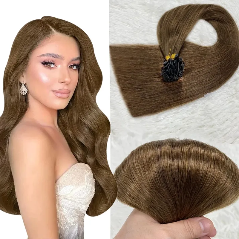 Flat Tip Human Hair Extension Remy Hair 1g/s 18-28 inch Real Remy Silky Straight Black Brown Pre Bonded Keratin Fusion Hair — image 10