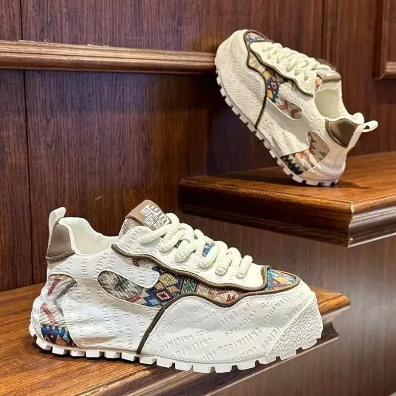 Chunky tênis masculino designer esporte sapato moda casual malha respirável aumento sapatos de plataforma interna para homem tênis casual — image 2