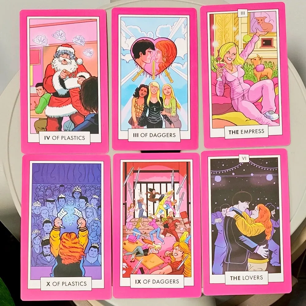 12*7cm Mean Girls Tarot Deck - Features Regina George Cady Heron & The Plastics 78 Fully Illustrated Cards