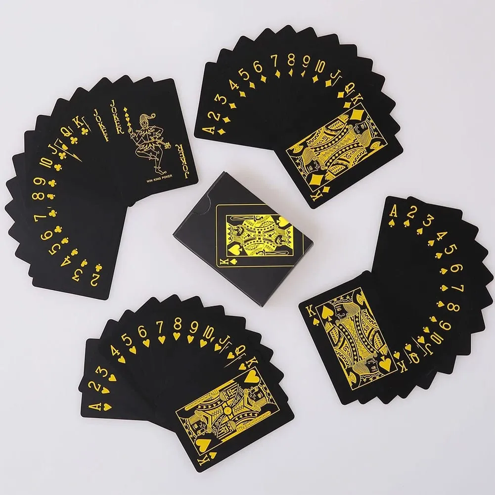 トランプゲームポーカーカードボード子供子供のおもちゃ防水プラスチック PVC 黒青赤黄緑デッキカードハイエンド上品 — image 2