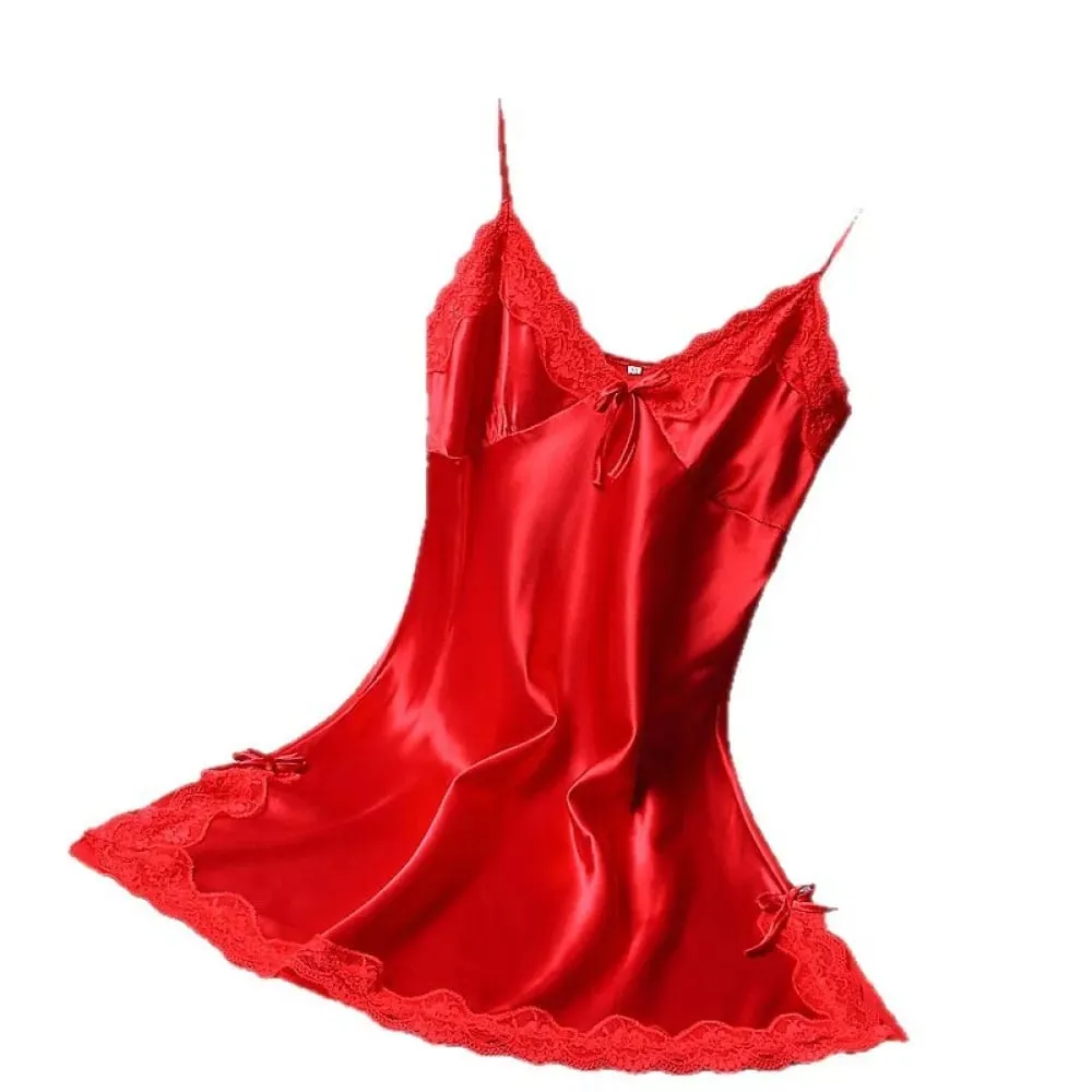 Women Sexy Lingerie Plus Size Sleepwear Strap Nightdress Colorful Nightgown Female Nightwear Comfort Home Set