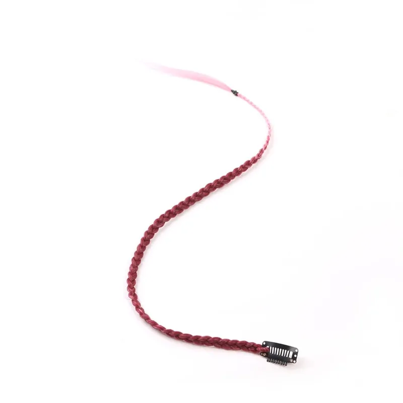 Synthetische 5 Teile/los Clip-in Extensions Für Frauen Pferdeschwanz Regenbogen Geflecht Haar Verlängerung 22'' Ombre Haarteil Box Braid Mit Clip