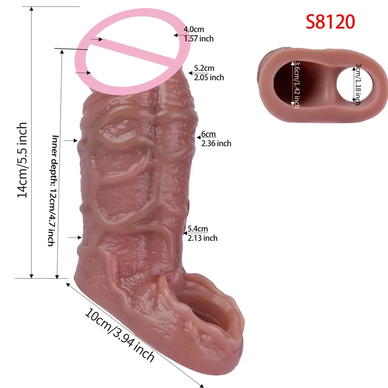 Đóng Đầu Thực Tế Dương Vật Tay Đồ Chơi Tình Dục Cho Nam Trì Hoãn Xuất Tinh Dick Mở Rộng Dành Cho Các Cặp Đôi Khoái Cảm Tình Dục Sexshop