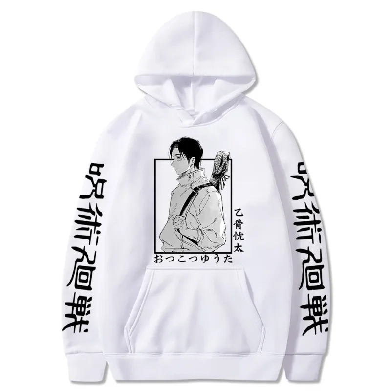 Okkotsu Yuta Graphic Hoodies Anime Jujutsu Kaisen Vintage Oversized Hooded Hip Hop Long Sleeves Cotton Hoodie Men Women Clothes