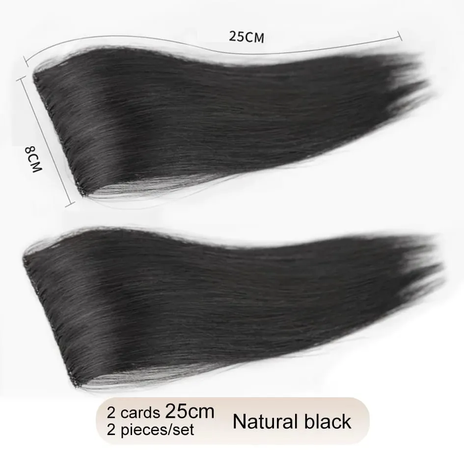 Synthetic 2 pieces/set of wig pads hair extensions opening and top replacement pieces replacement artifact