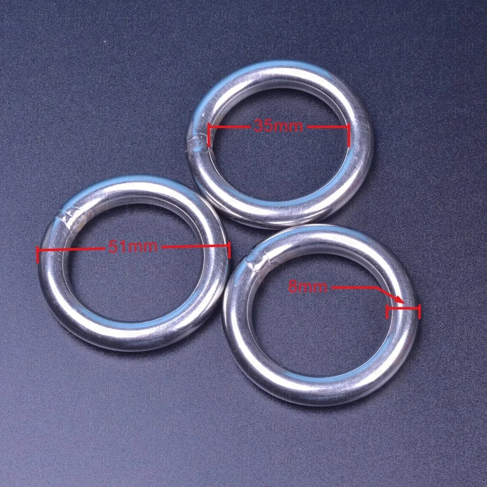 Wibrator Stainless Steel Weight Stretcher With Pendant and Rings Penis Enlargement Penis Extender Device Sex Toys For Men 18+
