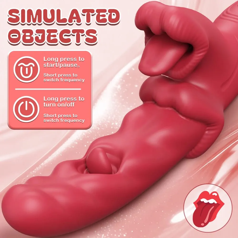 New Style Tongue Licking Vibrator for Women Clitoris Stimulator Dildo Vibrator Powerful Vagina Vibrator Vibration Sexy Adult