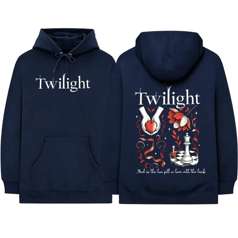 Twilight Inspired Vampire Wolves Romance City of Forks Hoodies The Lion Fell in Love with The Lamb Long Sleeves Sweatshirts
