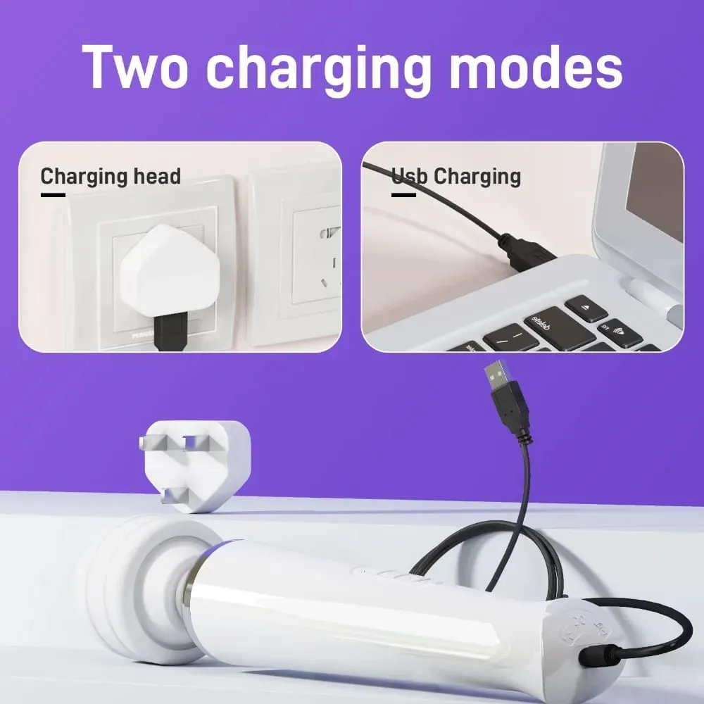 Big AV Body Massager Magic Wand Powerful Vibrator for Women G Spot Clitoris Stimulator USB Charging Adult Sex Toys for Woman