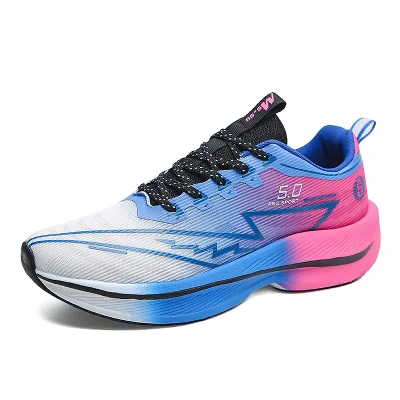 New Men's Carbon Plate Running Shoes Soft Cushion Shock Absorbing Sports Shoes Unisex Sneakers Light Anti-Slip Training Shoes