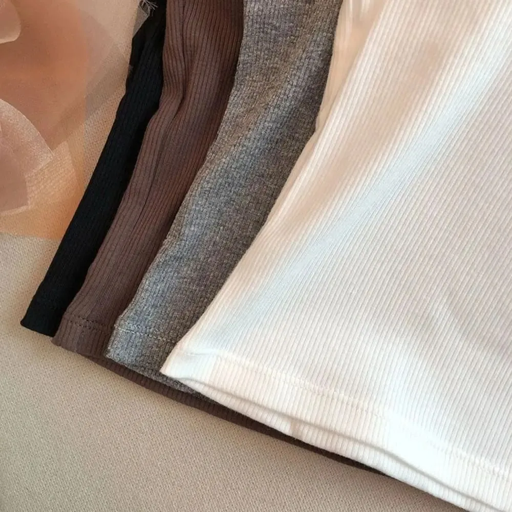 Casual U Neck Summer Tank Tops Slim Underwear Cami Top Shirt Sleeveless Camisoles Fitted Tops for Women