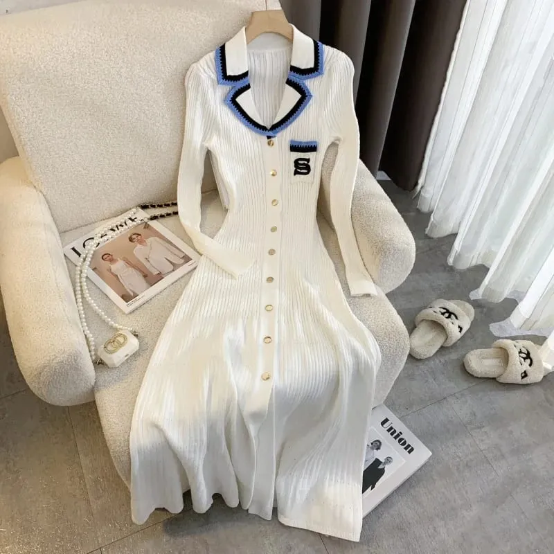 Yuoomuoo marca moda de uma peça de malha maxi vestido feminino elegante com decote em v babados cintura fina bodycon camisola vestido de festa