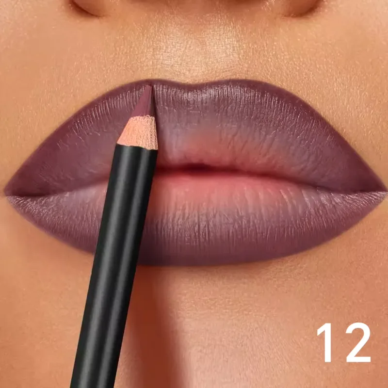 Delineador labial fosco à prova d'água de 6 cores - Fórmula de longa duração e sem transferência com acabamento fosco 6 tons versáteis