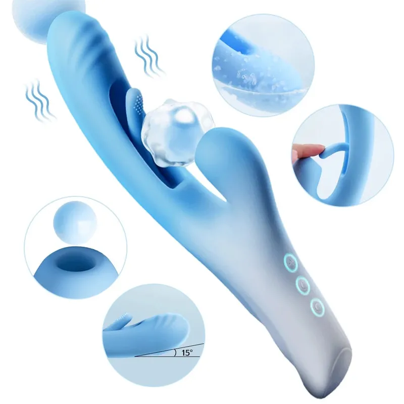 Tapping Flapping Vagina Vibrator for Women Clit Sucker Rabbit Sucking G Spot Vibrator Female Masturbator Sex Toys for Woman 18+