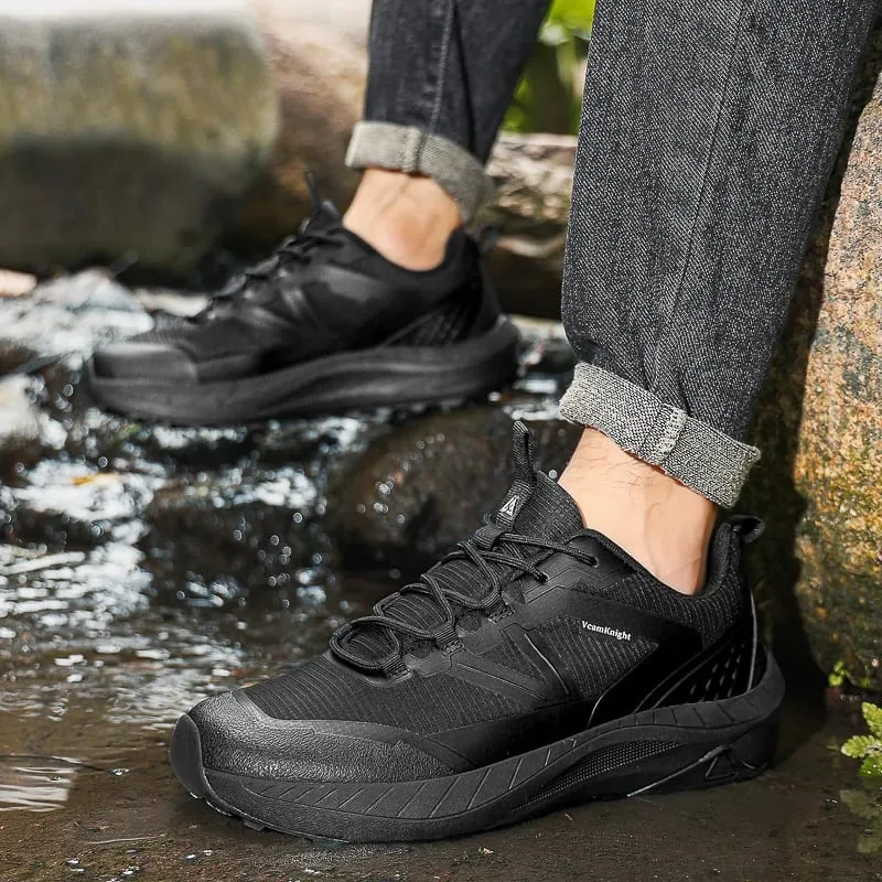 New Wide Head Sneakers Men's Outdoor Mountaineering Anti Slip Sneakers Spring and Autumn Fashion Leisure Travel Hiking Shoes