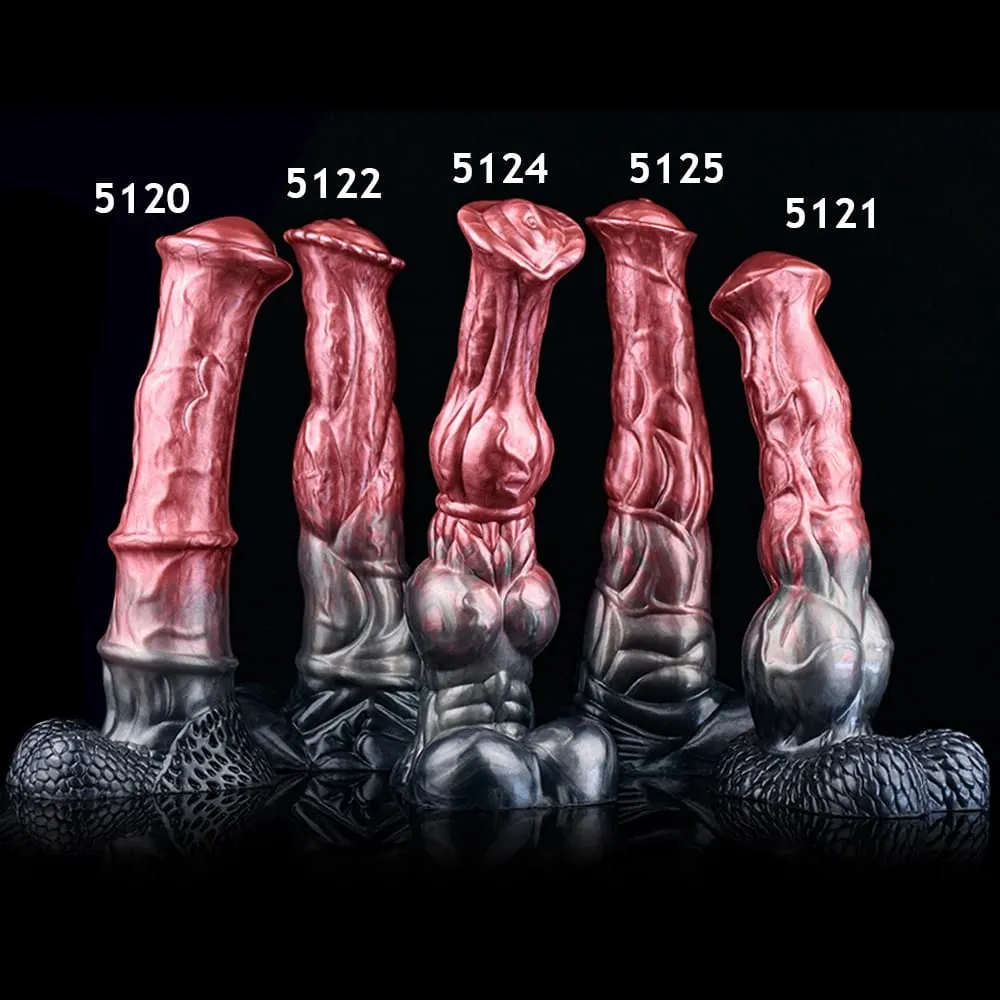 Silicone Horse Dildo Long Penis Anal Plug Huge Knot G-spot Vaginal Stimulator with Suction Cup Adult Sex toy for Women Men