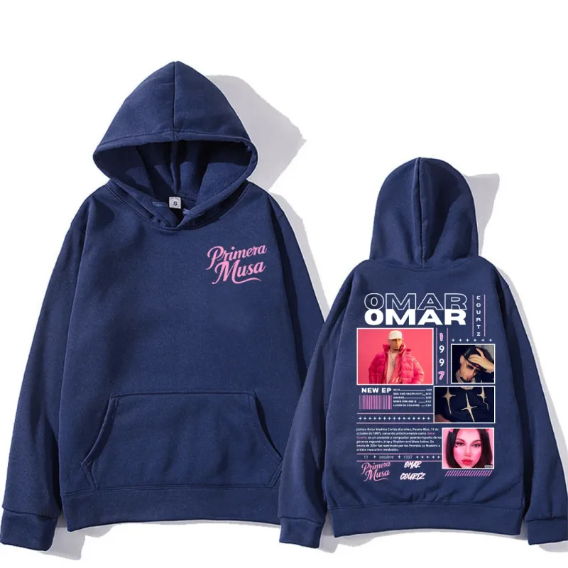 Omar Courtz First Muse Album Tour Merch Fashion Hoodies for Men and Women Hip Hop Hooded Sweatshirts vintage Oversized Pullovers
