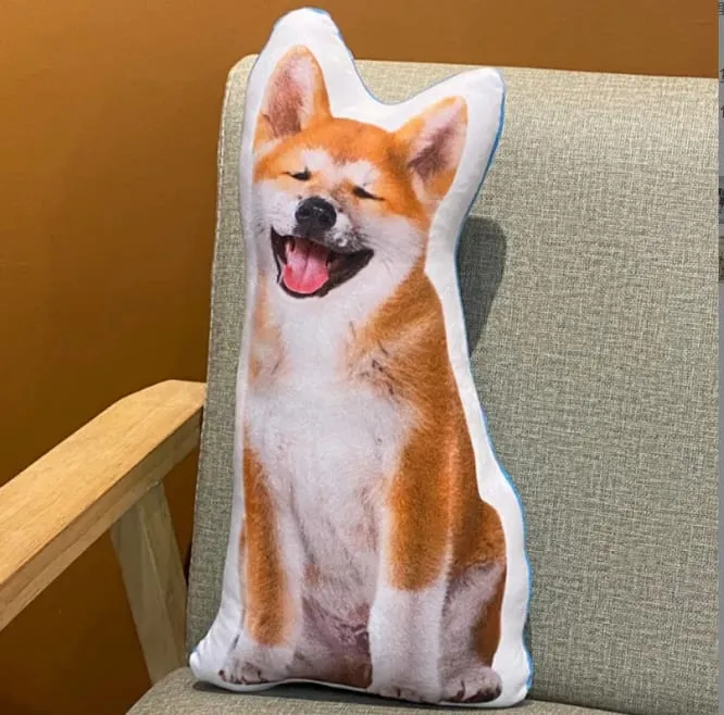 3D printed simulation dog pillow funny pet shaped pillow living room bedroom soft decoration personalized holiday gift