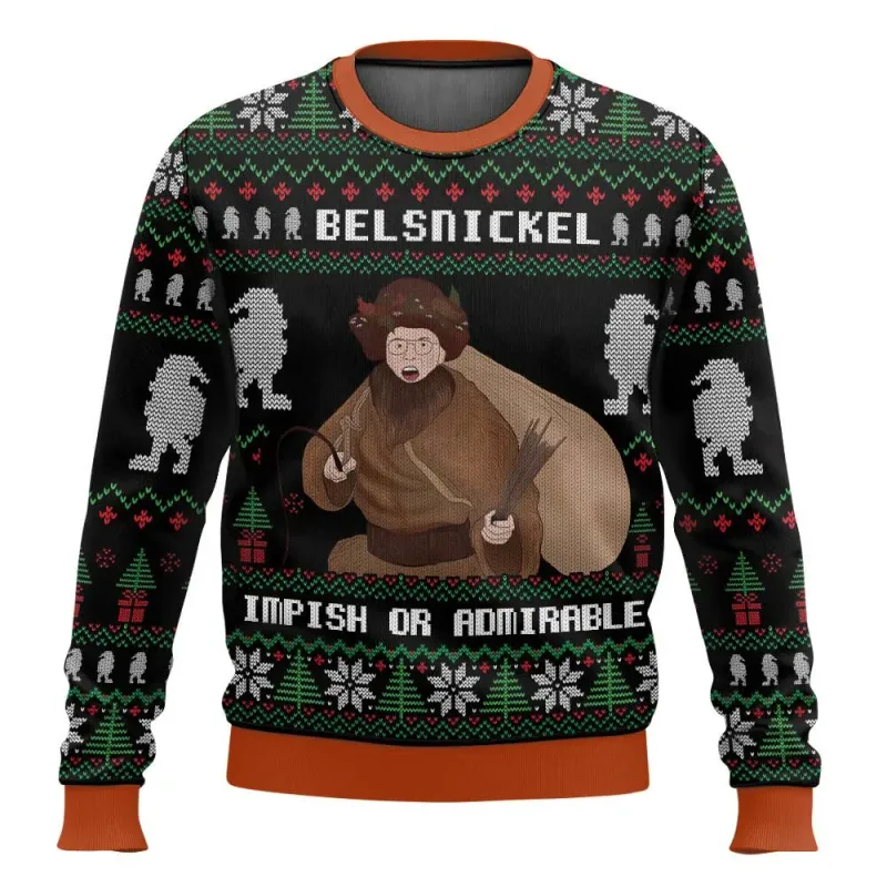 False The Office Ugly Merry Christmas Sweater 2025 New Fashion Men Oversized Hoodie Pullover Tops Winter Women Sweatshirt