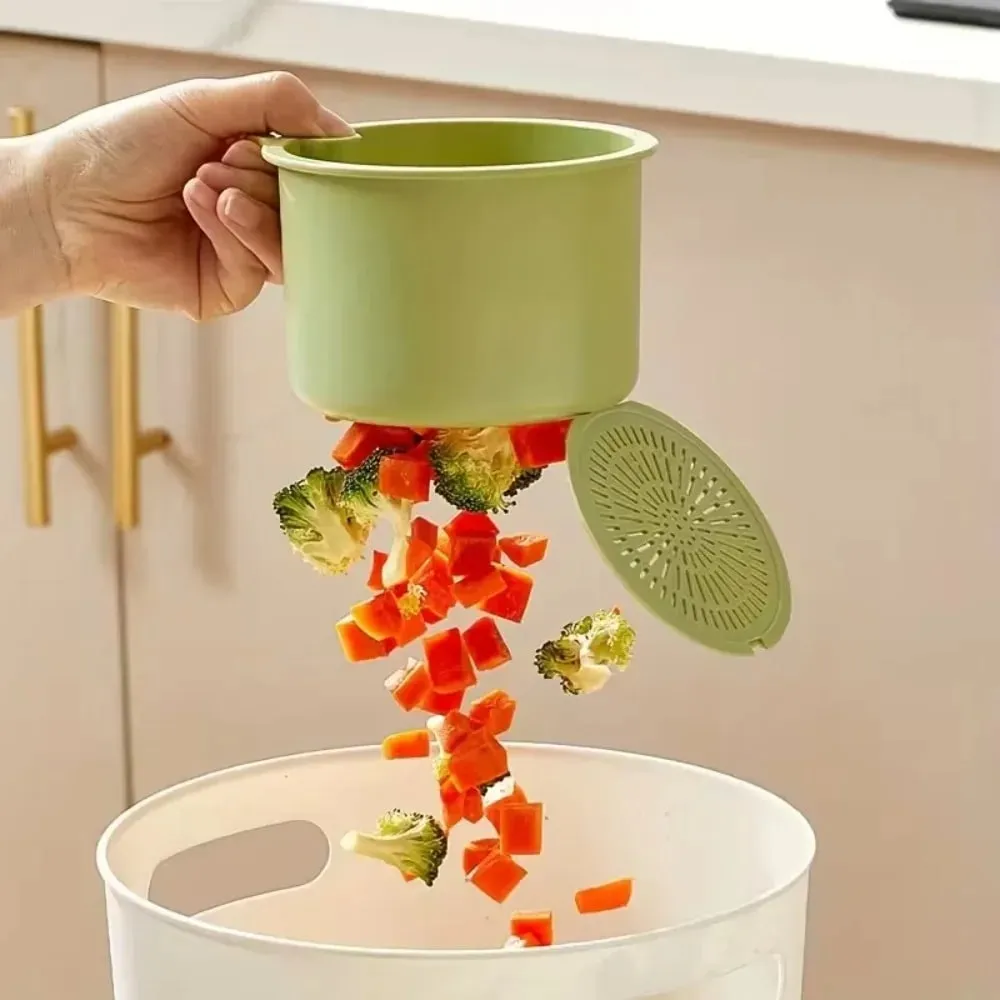 1PCS Press-Type Drain Basket: Food Strainer & Sink Organizer Multi-Functional for Kitchen & Bathroom Use