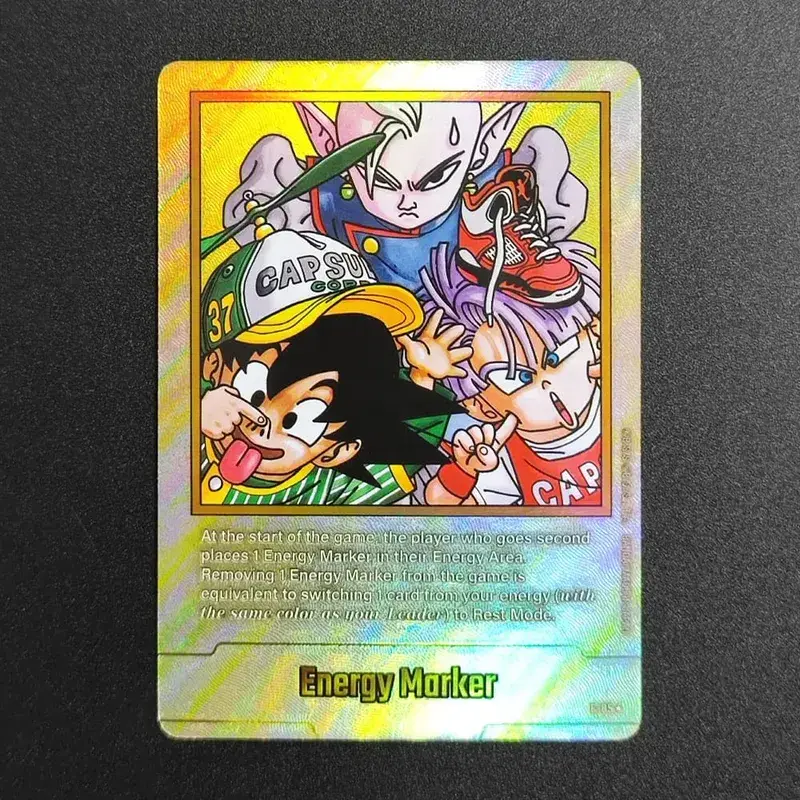 Self Made English Dragon Ball Super Fusion World Energy Markers Gold DBSFW_EM Son Goku Game Collection Flash Card Toy