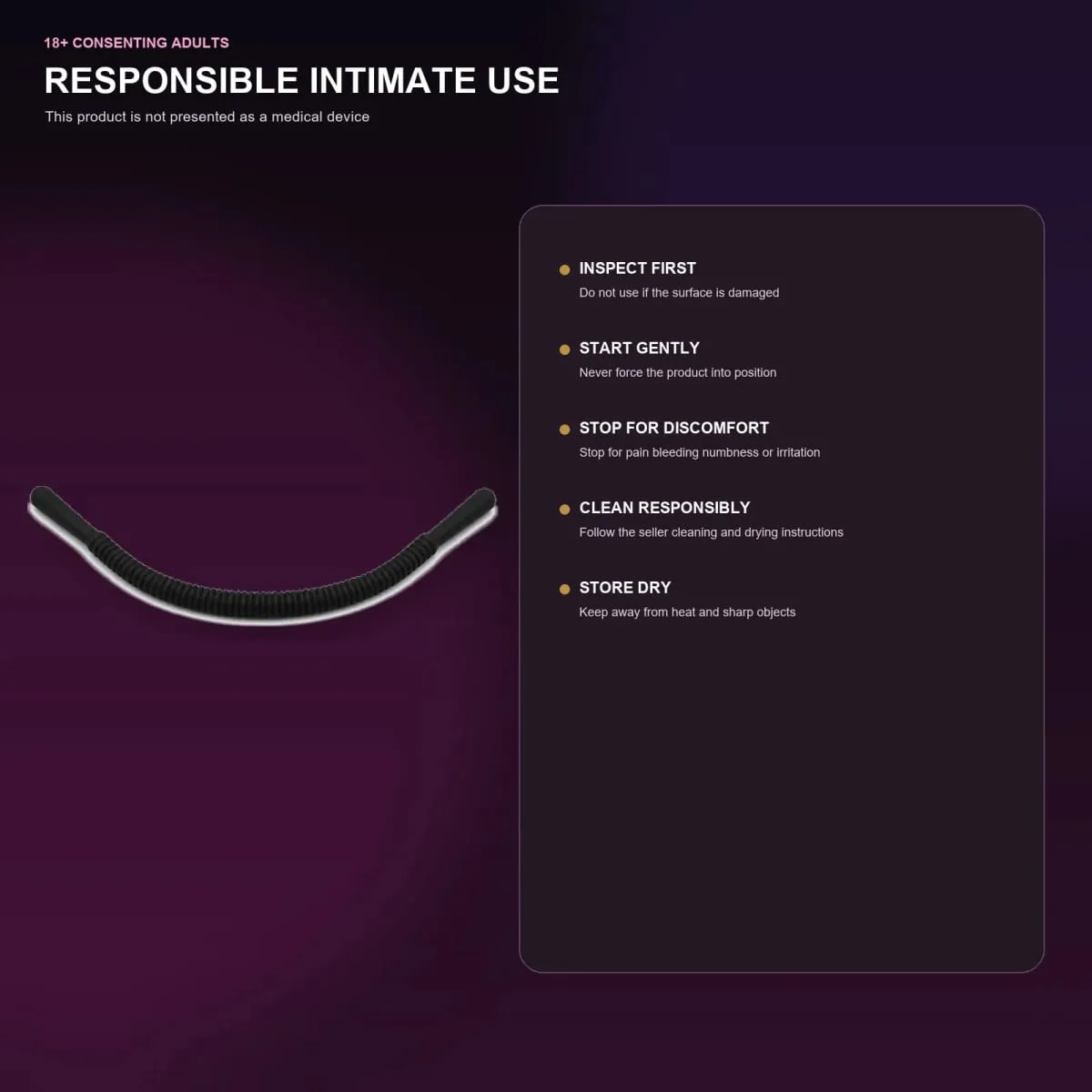 Flexible Vaginal Expander Ribbed Adult Sex Toy Bendable Spreader for Women Couples Pink Purple Black Easy Double Ended Rod Play