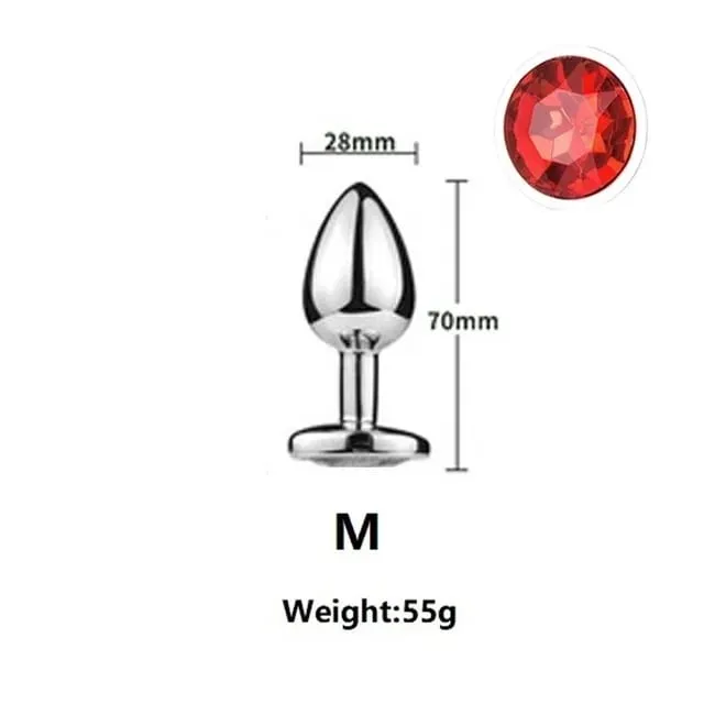 Perline anali in metallo di piccole dimensioni Butt Plug Mini Arcobaleno Butt plug in oro rosa Gioielli in cristallo Trainer Dildo anale Masturbazione Giocattolo del sesso
