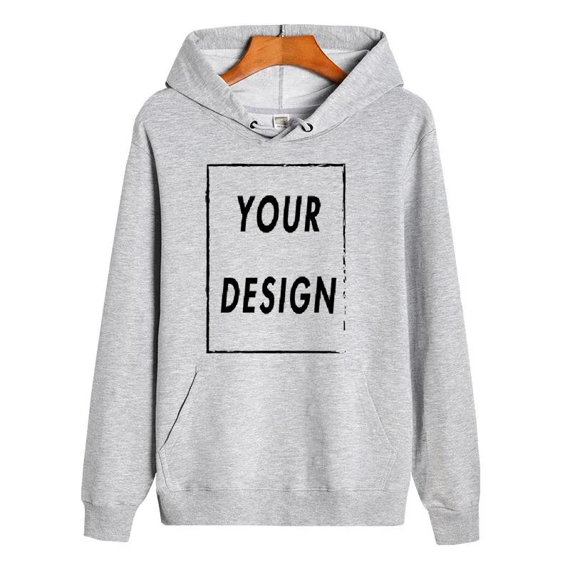 300g pure cotton hoodie custom design personalized logo long sleeved new men's and women's universal large casual sports sweat