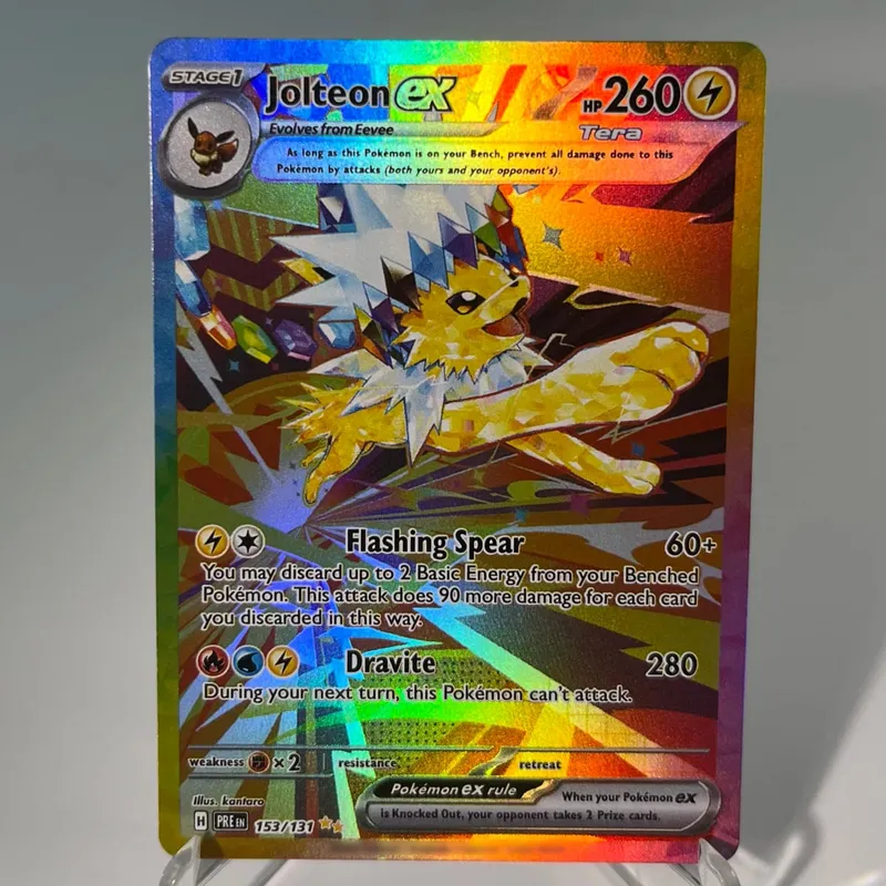 Prismatic Evolutions PKM Cards PTCG5-A GX Rainbow Umbreon Sylveon Leafeon ex Rare Collection Battle Toys Gifts for Hobbies