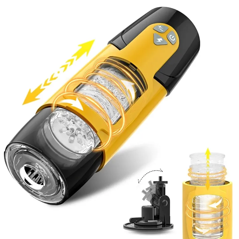 Telescopic Rotation Automatic Male Masturbator Cup Blowjob Sex Machine Thrusting Sex Toys for Men Pocket Pussy Vacuum Penis Pump