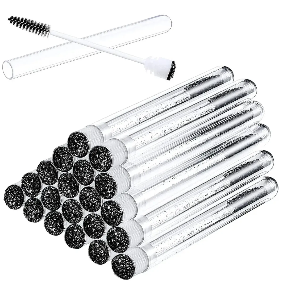 EyeLash Brushes 50pcs Reusable Eyelashes Brush Tube for Eyelash Extension Disposable Mascara Wands Eyebrow Brush Applicator