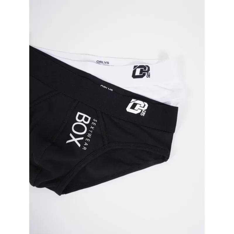 1/2Pcs High Quality Low Waist Sexy Mens Underwear Briefs Letter Print Men's Lingerie Cotton Men's Briefs Bikini Man Underpants