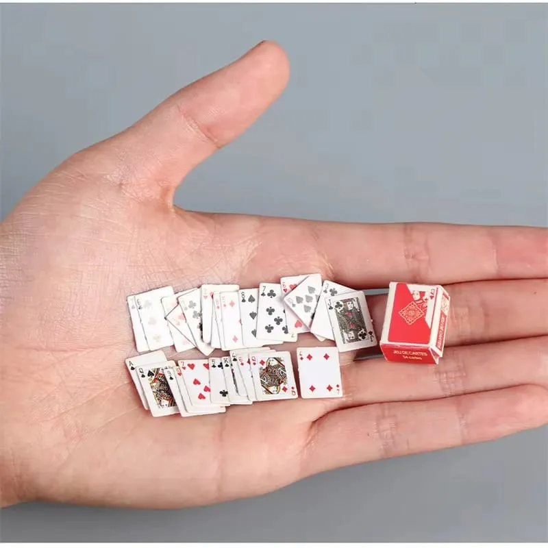 Funny Cute Mini Playing Cards Poker Games Super Small Cards Spoof Gifts Travel Toys Prank Props Miniature Poker Card
