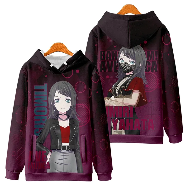 BanG Dream Ave Mujica Cosplay 3D Men's Hoodies Fashion Long Sleeve Anime Sweatshirt Outdoor Party Holiday Tracksuit Y2k Pullover