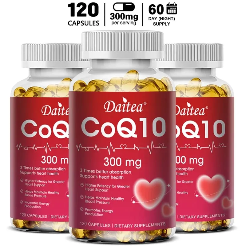 Coenzyme Q10 - 300 Mg Menyokong Keupayaan Kognitif Tenaga dan Jantung Kesihatan Otak dan Sel Antioksidan Meningkatkan Kualiti Tidur