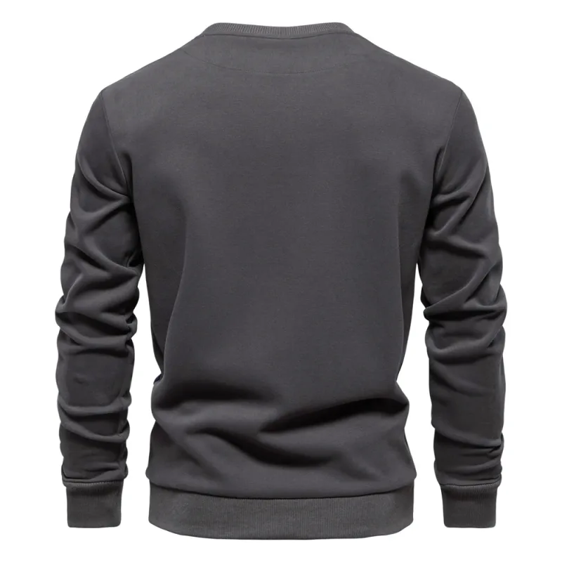 Mens Patckwork Cotton-blend Crew Neck Sweatshirts Fashion Casual Sport Round Neck Pullover Sweatshirt for Men
