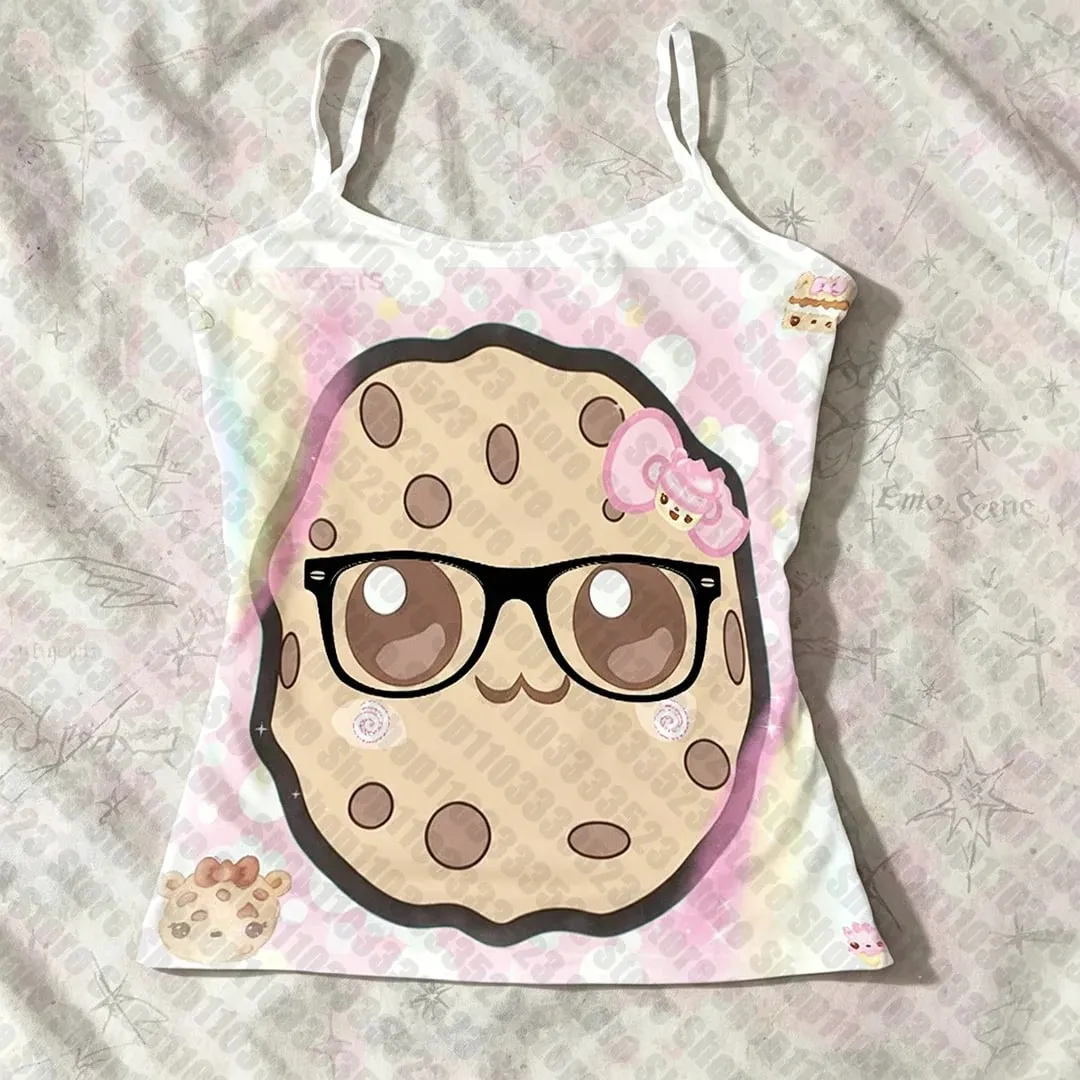 Aesthetic Y2k Sexy Vest Harajuku Fairy Gothic Print Women's Tops vintage Emo Girls Streetwear Baby Tank Women Clothing Camisole