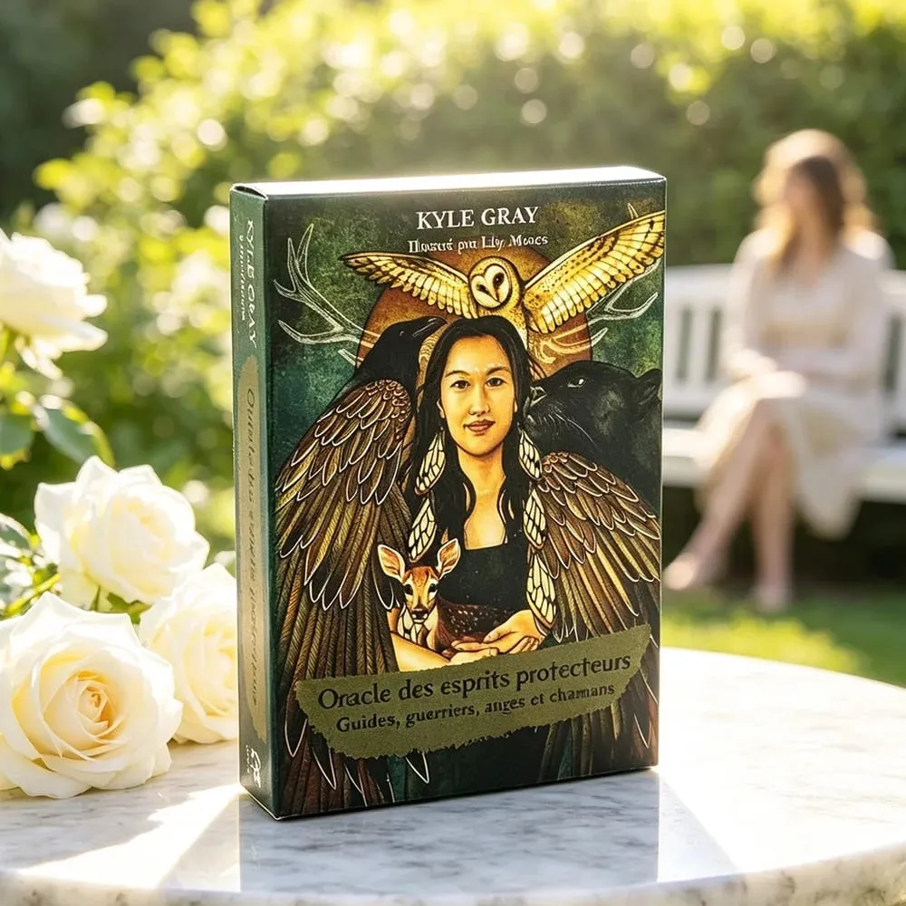 Angels and Ancestors Oracle Cards 55 Card French Version Meditation Divination Board Games for Spiritual Practice & Collection