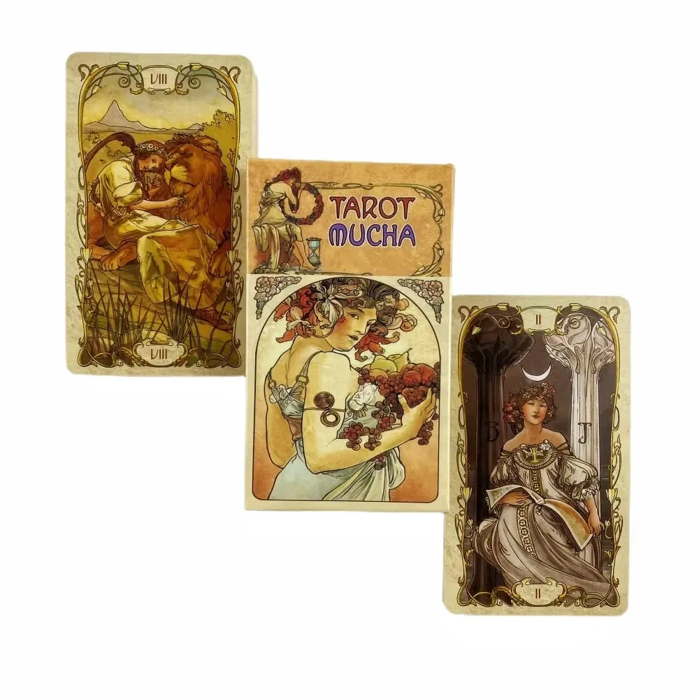Tarot Mucha Cards Tarot Deck Card Game Toy Tarot Divination Card Game Board Guidance Divination