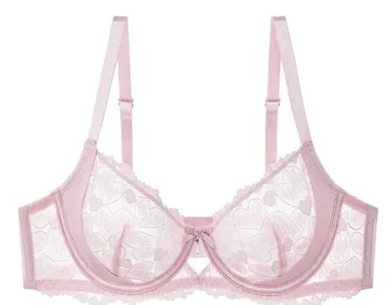 Red Party Lingerie Set for Women Ultra-Thin Minimizer Bra Large Bust D-Cup Look Smaller Plus Size Curvy Sexy Lace Underwear XXXL