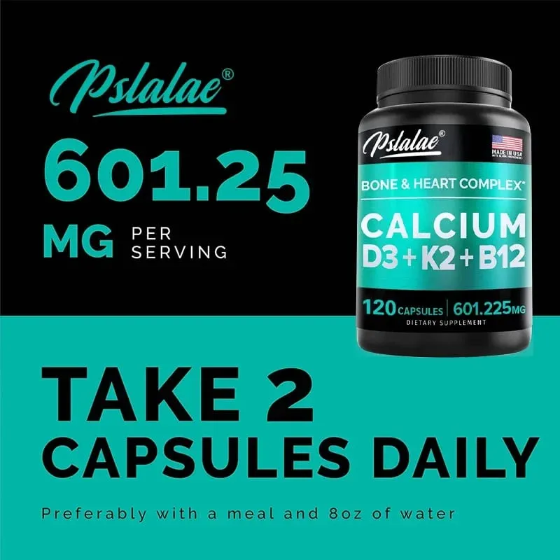 4-i-1-calciumtilskud til kvinder og mænd Knogle- og hjertekompleks med vitamin D3 K2-calciumtilskud + vitamincalcium