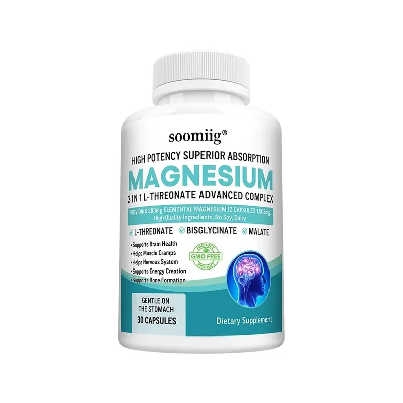 3-in-1 - Magnesium L-Threonate Glycinate Malate Brain Health Sleep Support Enhanced Immunity Energy Metabolism