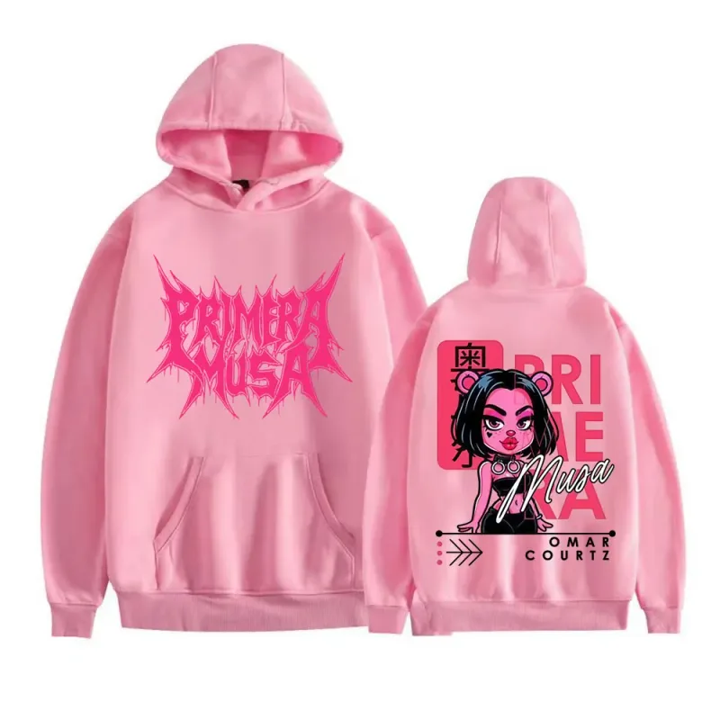 Omar Courtz Primera Musa 2025 World Tour Hoodies Men Women Vintage Hip Hop Streetwear Sweatshirts High Quality Fleece Pullovers