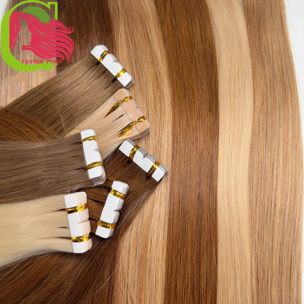 Mini Tape Hair Extensions 18"-30" Machine Remy Skin Weft Adhesive Tape In 100% Human Hair Natural Black Brown Blonde Tape On