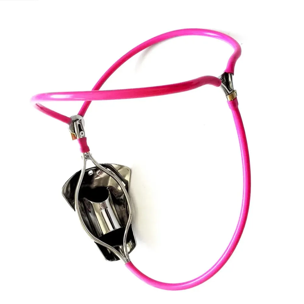 Men's red makeup invisible chastity belt chastity lock adult sex toy anti infidelity anti masturbation chastity lock
