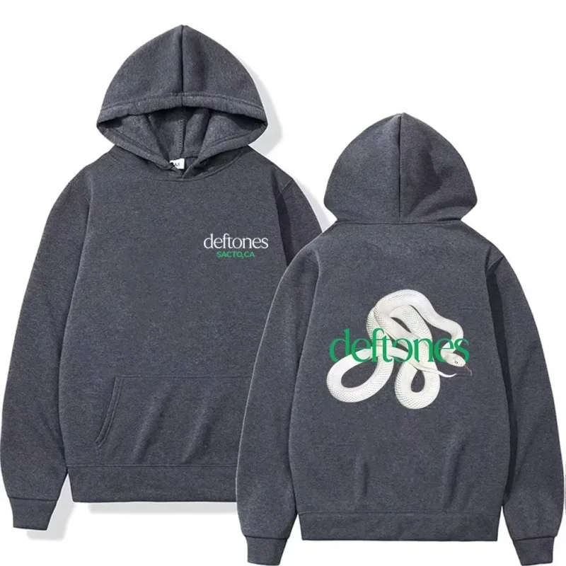 2026 New Snake Graphic Print Unisex Hoodie Retro Alternative Heavy Metal Long Sleeve Pullover Sweatshirt Vintage Music Style Cas