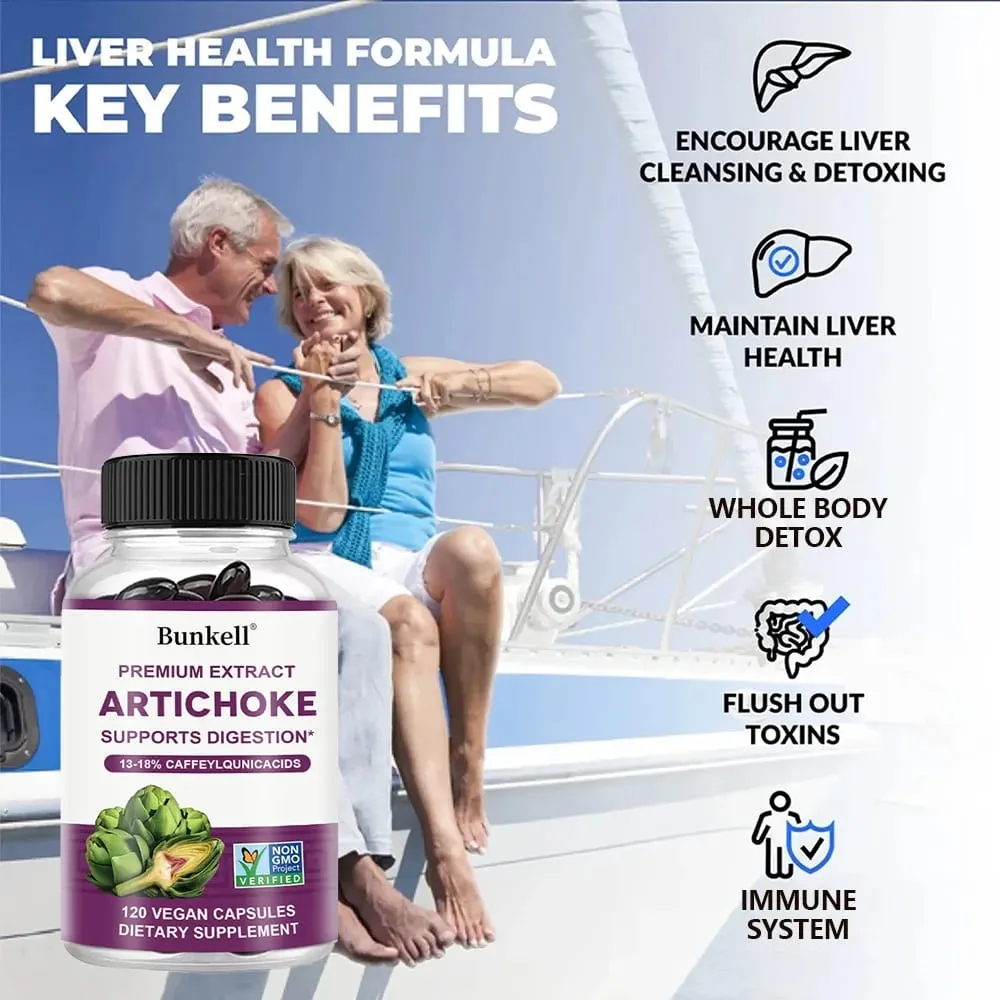 Artichoke Extract - Natural Cleansing and Detoxifying Supplement for Liver Support Immune Support and Skin Health